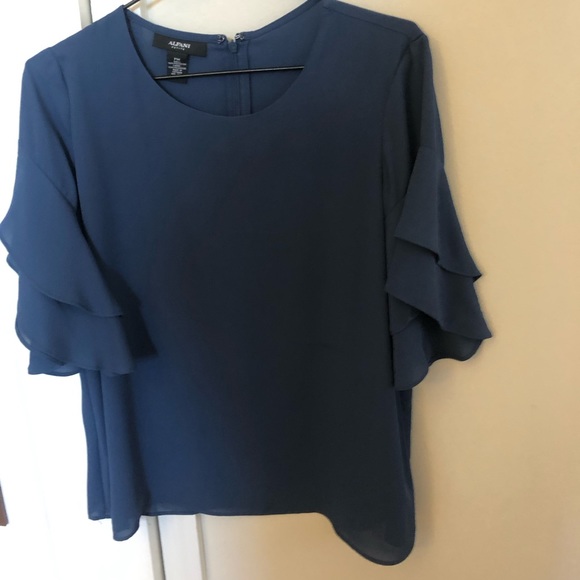 Alfani Tops - Ruffled short sleeve blouse